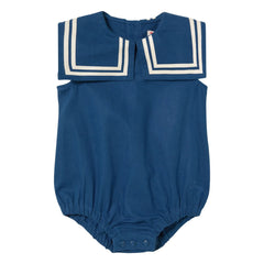 Tinycottons - Linen Romper | Navy Blue