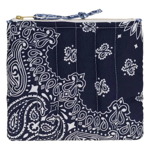 Call it by your name - Mini Zippered Pocket Quilted Heart | Navy Blue