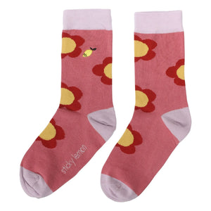 Sticky Lemon - Flower Socks | Powder pink