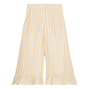 Louise Misha - Loukie Striped Organic Cotton Ruffled Pants | Yellow