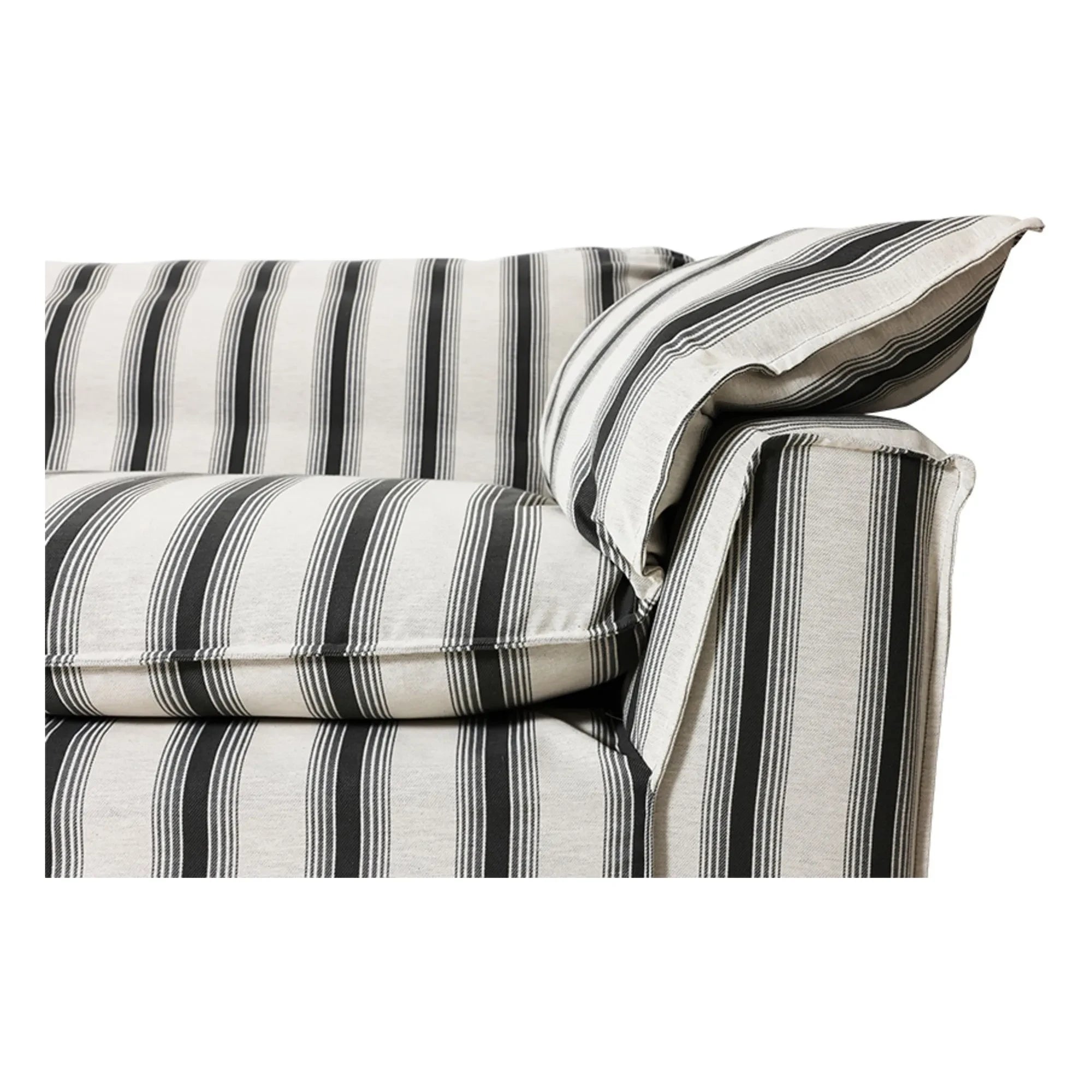 HKliving - Nomad 2-Person Striped Sofa | Chalk