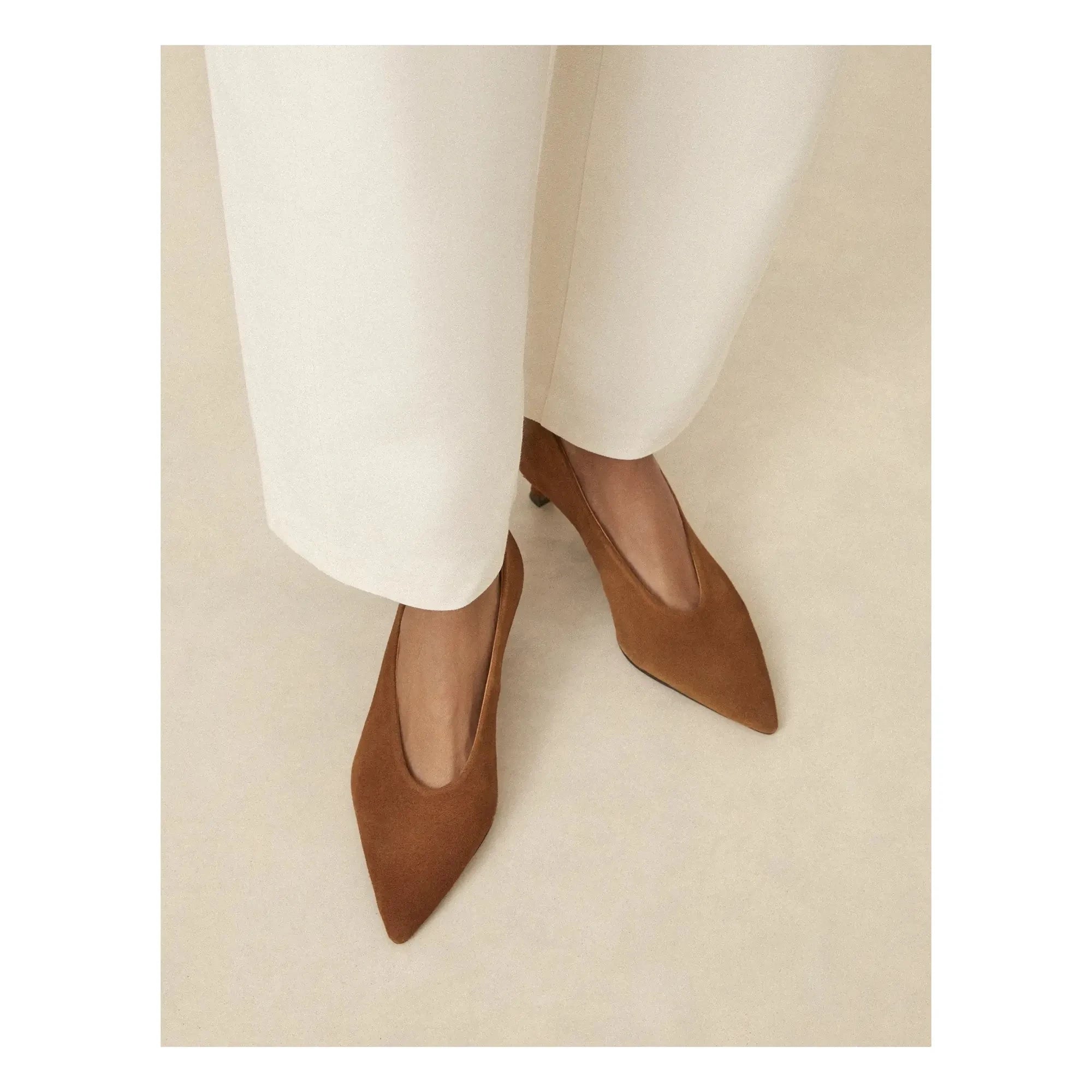 Rivecour - No. 413 Swedish Heeled Shoes | Cognac