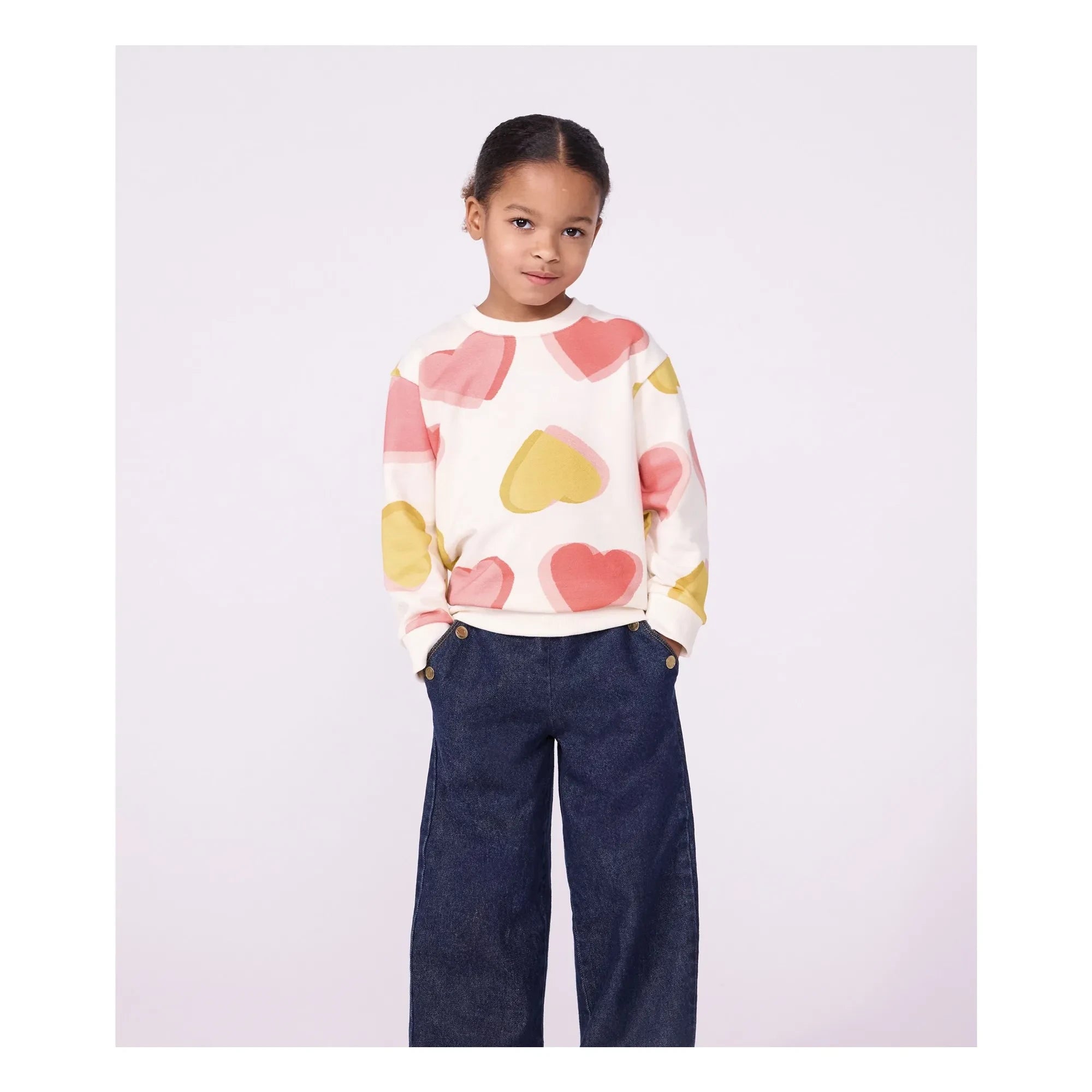 Petit Bateau - Sweat hearts | Beyaz