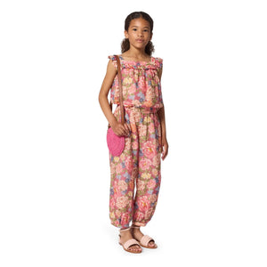 Chloé - Organic Cotton Floral Dungarees | Dusty Pink