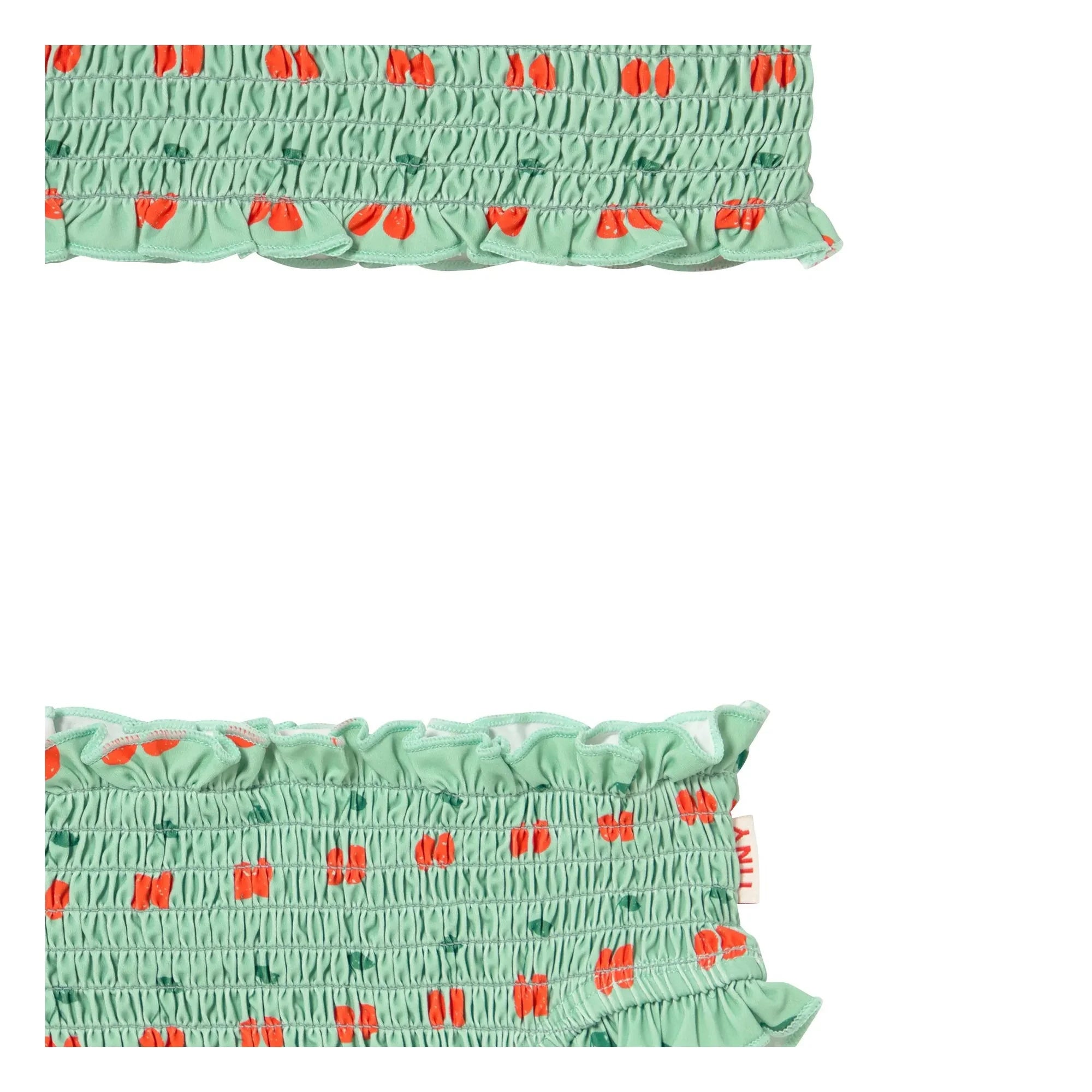 Tinycottons - Cherry Gathered Swimsuit | Green Water