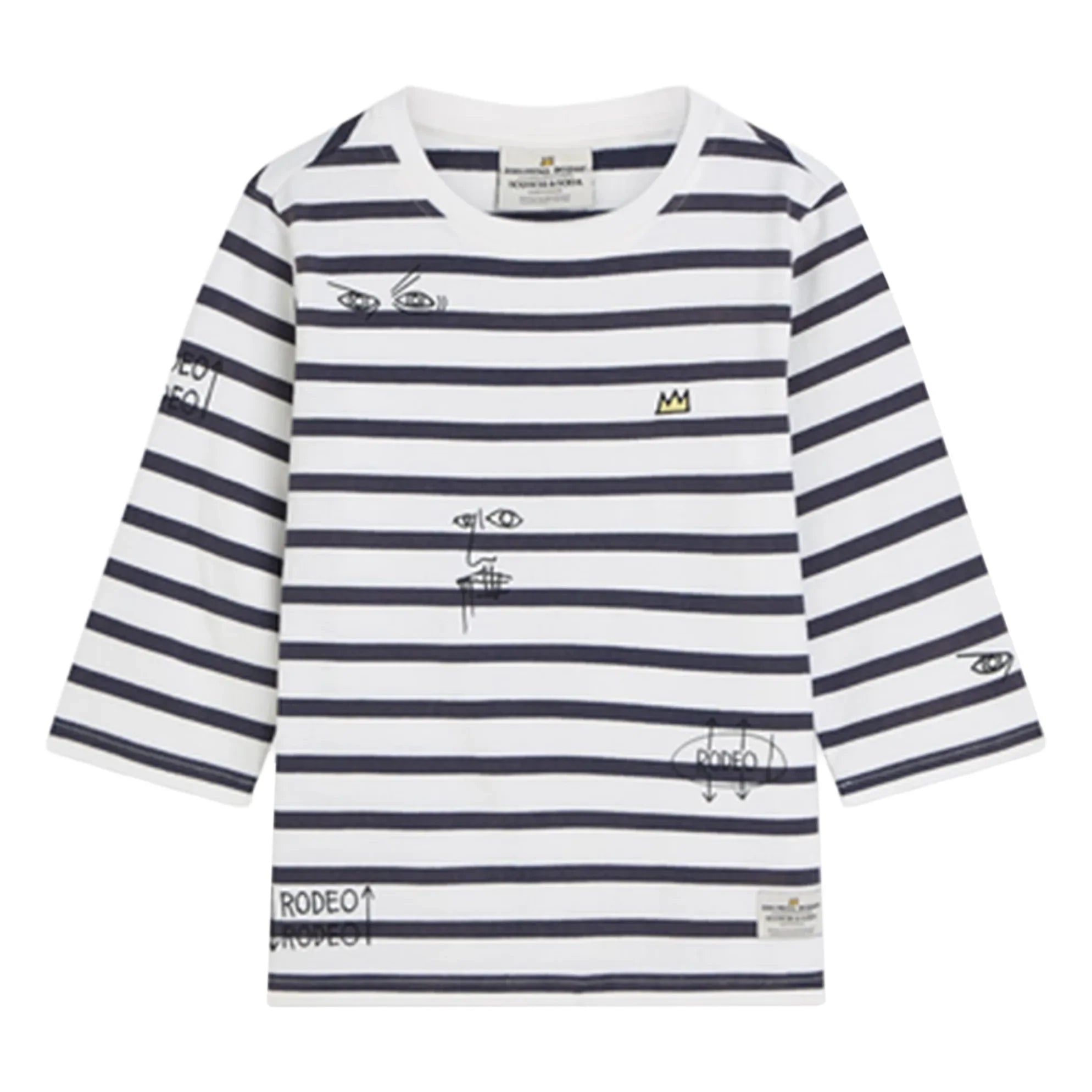 Scotch & Soda - Basquiat Breton Striped T-Shirt | Navy Blue