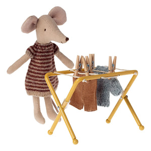 Maileg - Clothesline and Clothespins | Yellow
