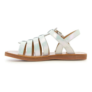 Pom d'Api - Plagette Strappy Sandals | White Satin
