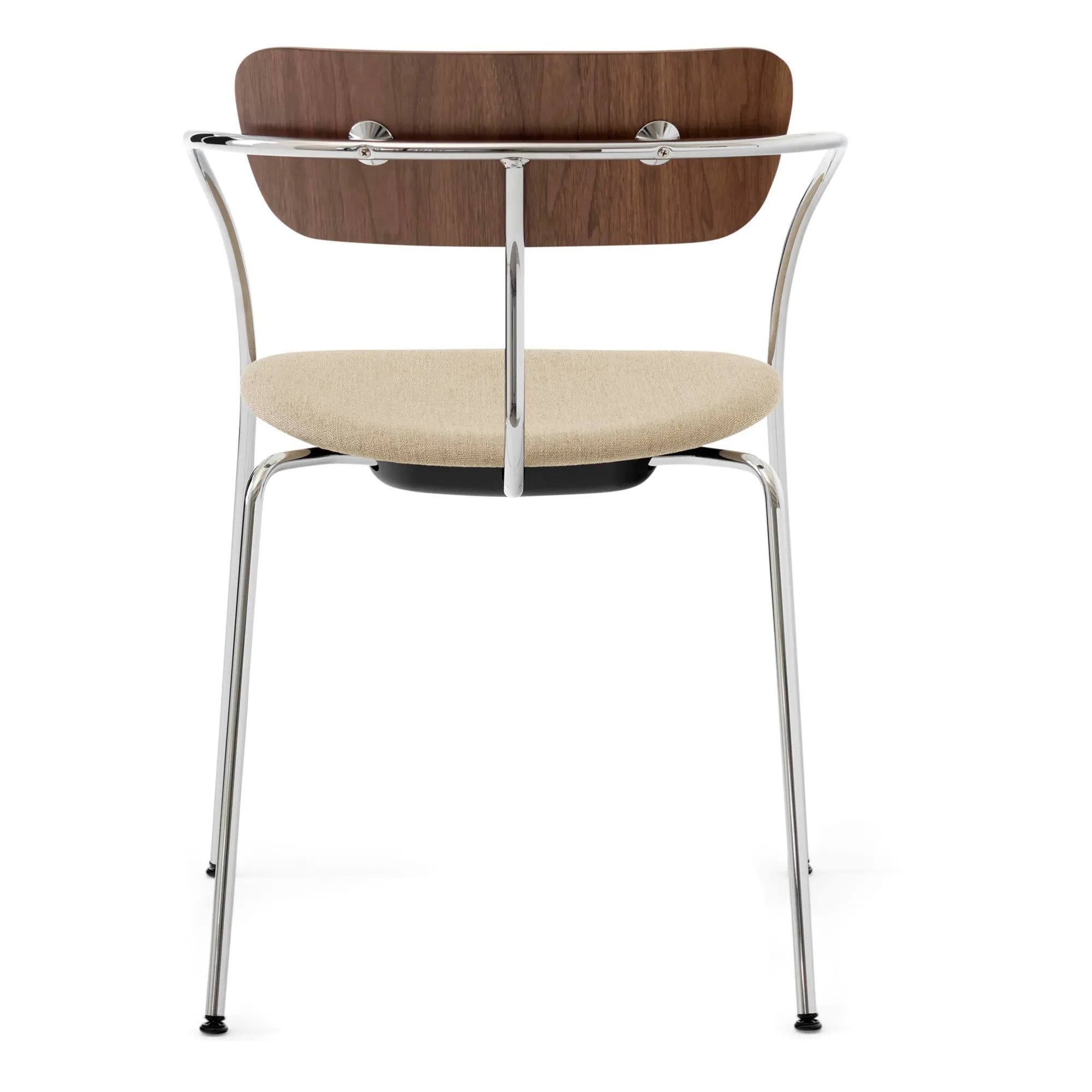 & Tradition - Armchair AV4 Pavilion Chairs, Chrome Frame | Walnut