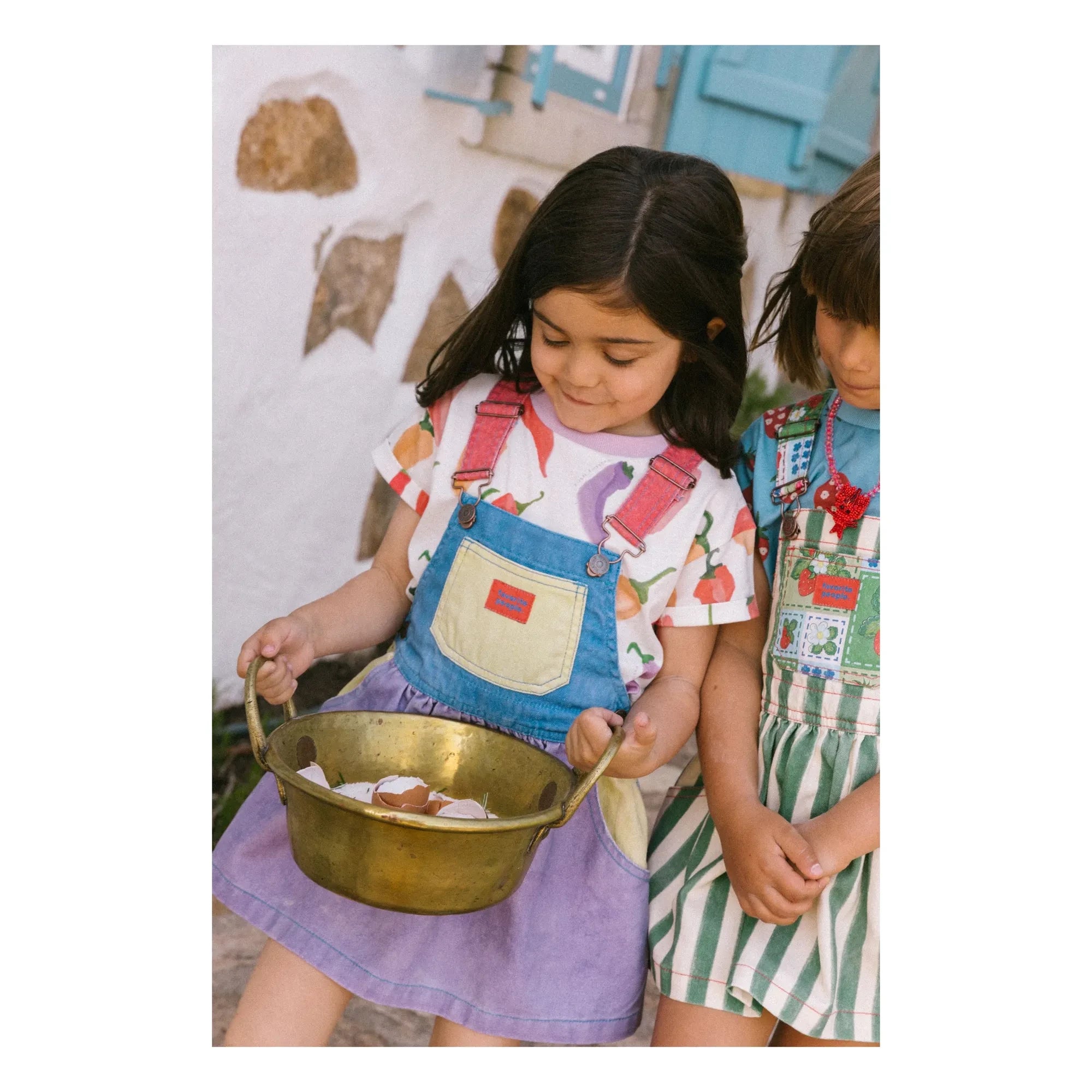 Favorite People - Colorblock Mozzarella Overalls | Purple