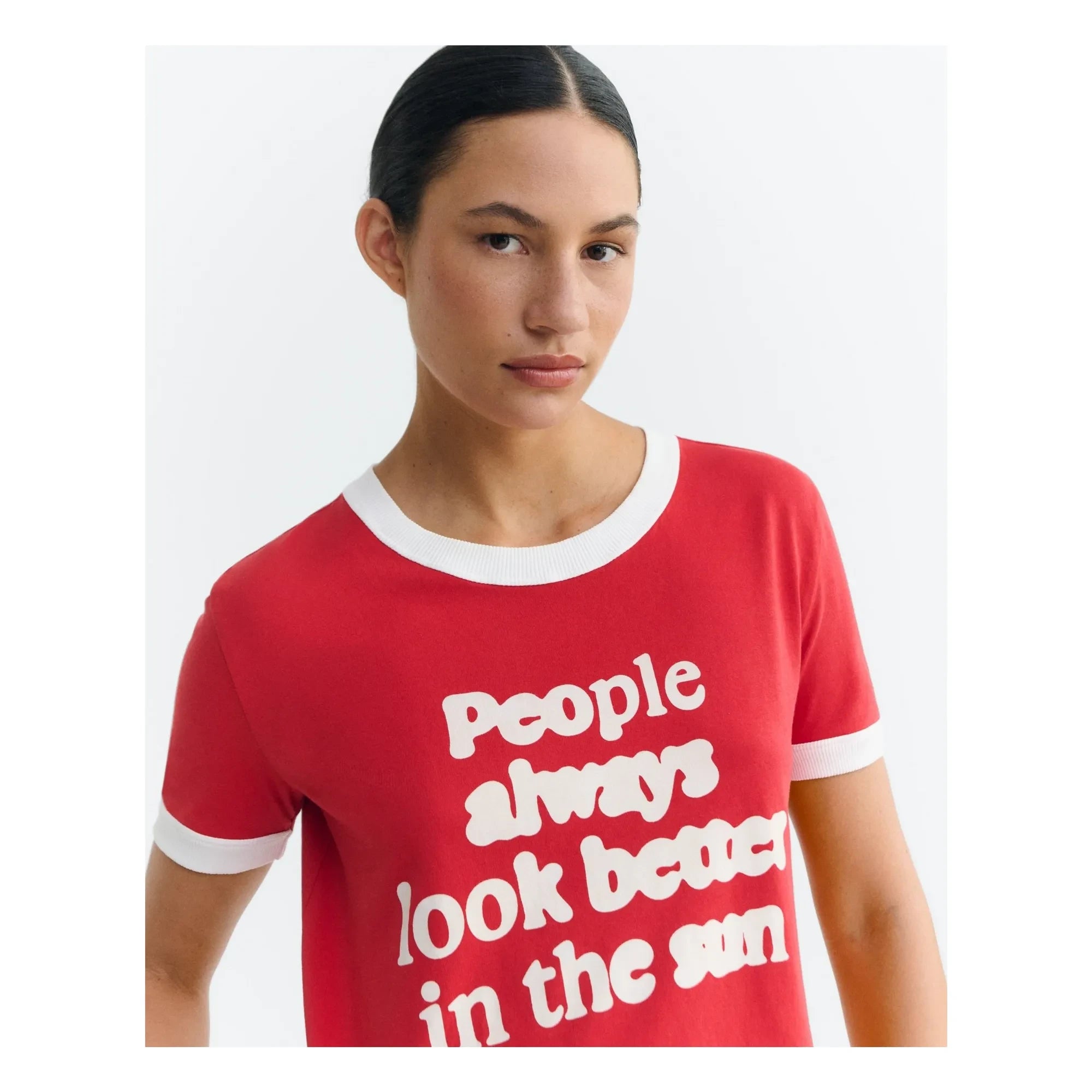 Thinking Mu - People Zowie Organic Cotton T-Shirt | Red