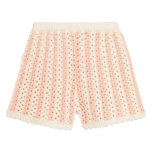 Louise Misha - Mekylane Striped Mesh Fringed Shorts | Pink