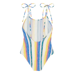Lison Paris - Striped Havana One-Piece Swimsuit | Yellow