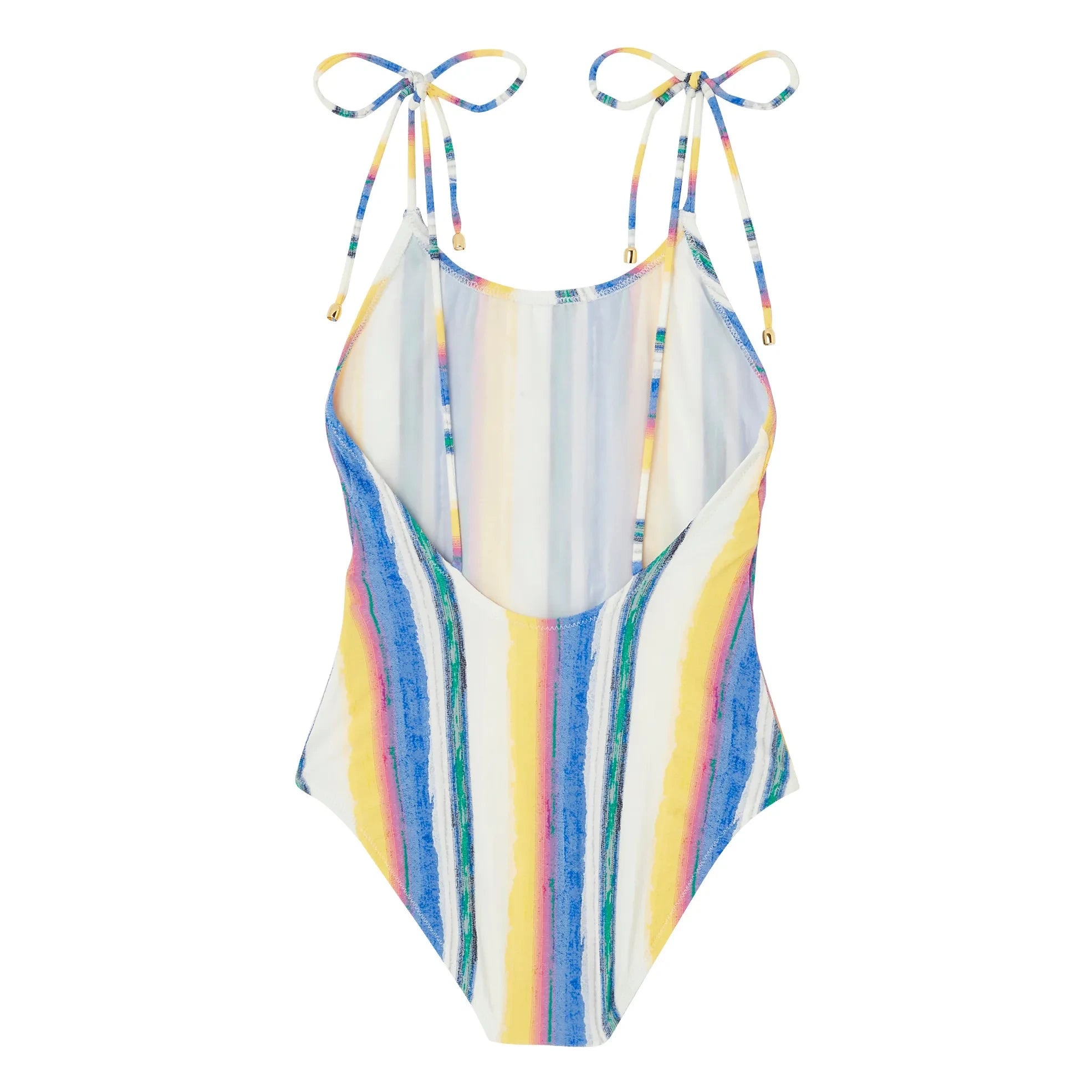 Lison Paris - Striped Havana One-Piece Swimsuit | Yellow