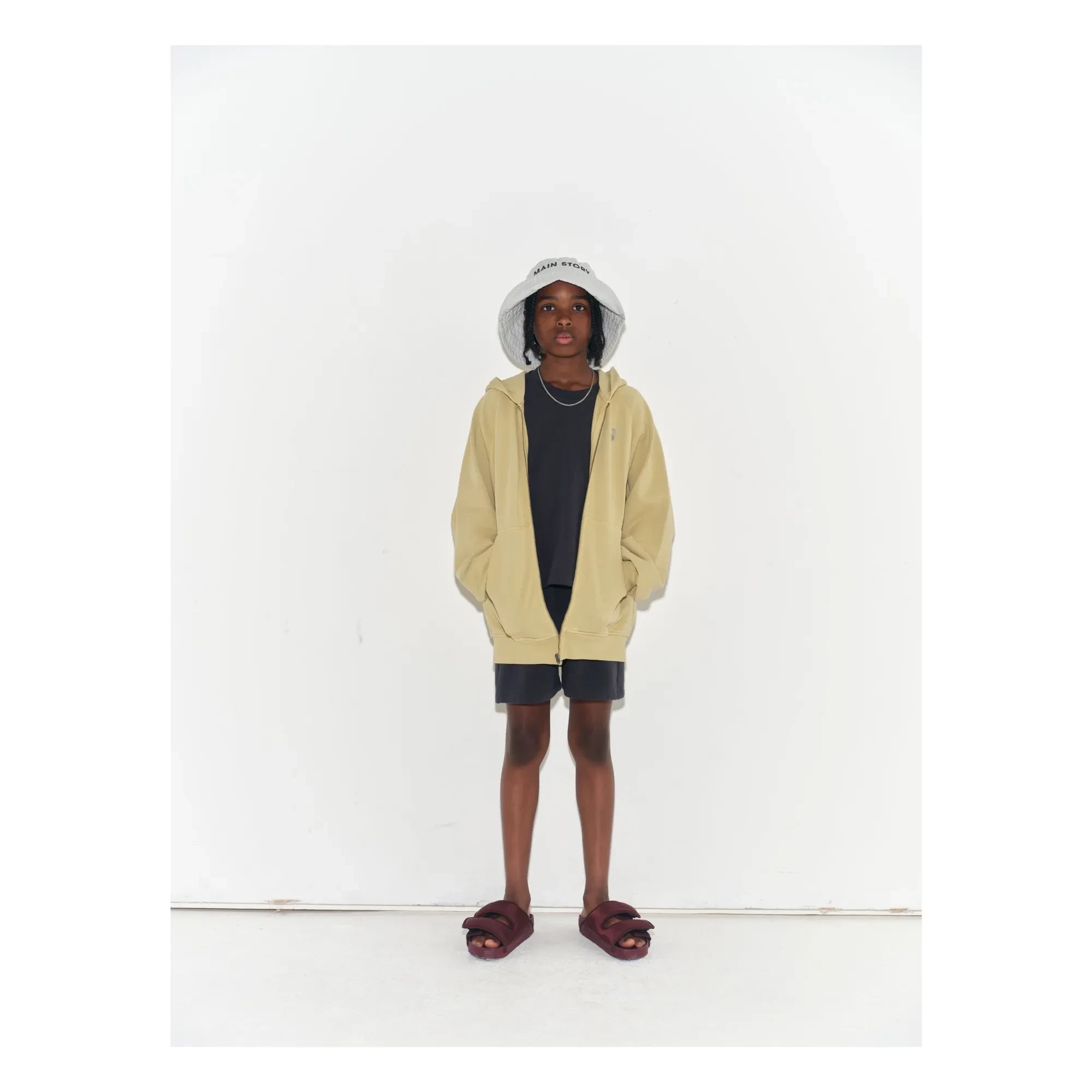 Main Story - Organic Cotton Oversized Zip-up Sweatshirt | Pistachio Green