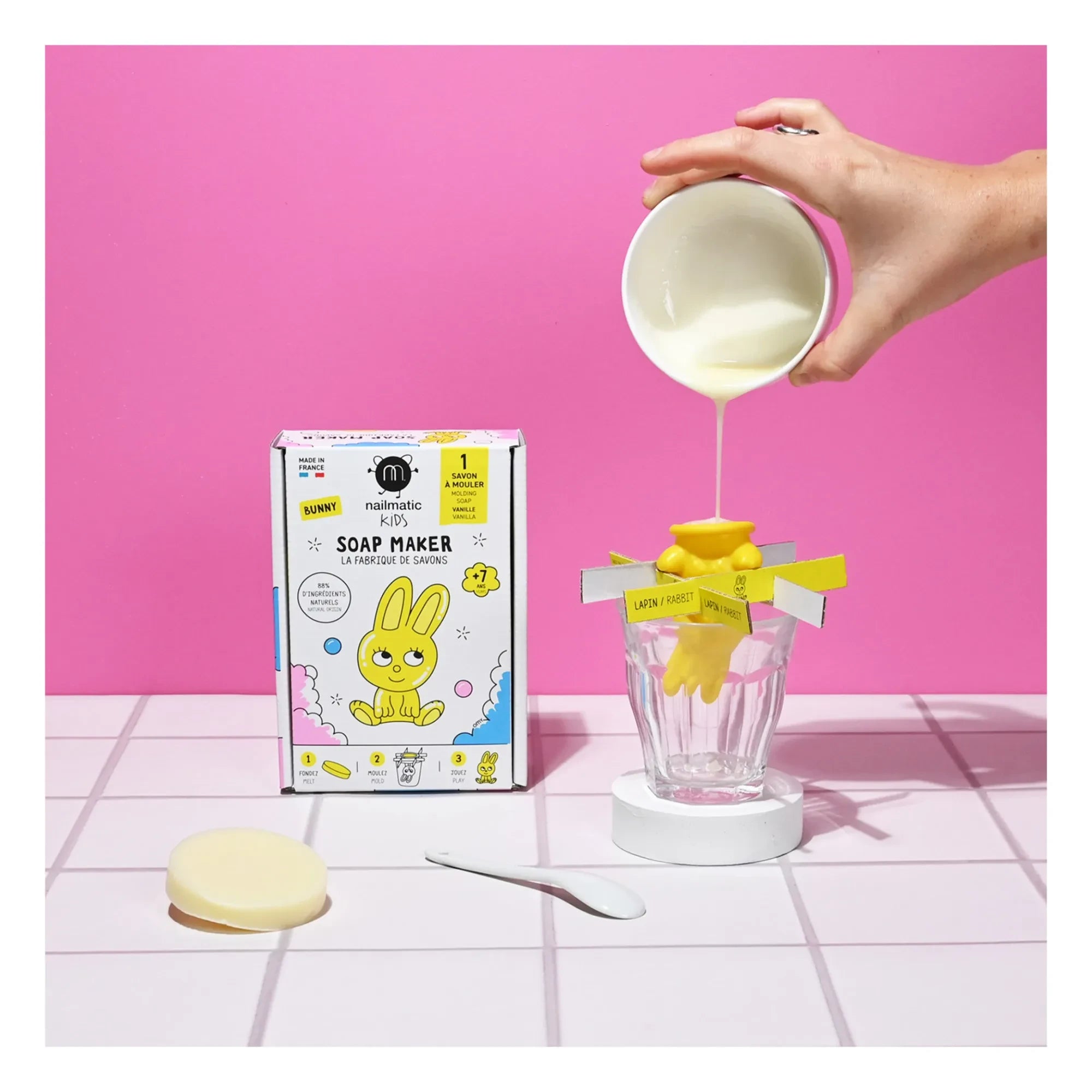 Nailmatic Kids - Soap Factory Set - Bunny Edition - 1 soap | Yellow