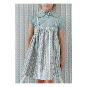 Soor Ploom - Eloise Striped Organic Cotton Apron Dress | Ecru