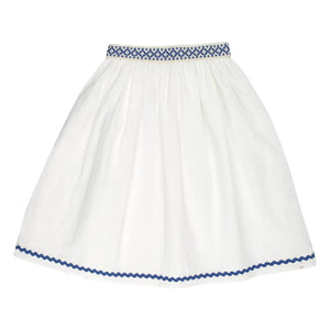 THE LiTTLE POETS - Bordalo Belted Skirt | White