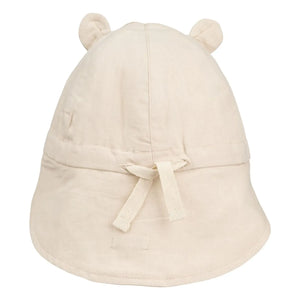Liewood - Gorm Panda Hat Made of Linen and Organic Cotton | Ecru