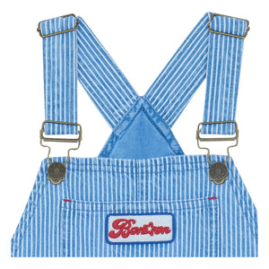 Bonton - Nope Striped Overalls | Blue