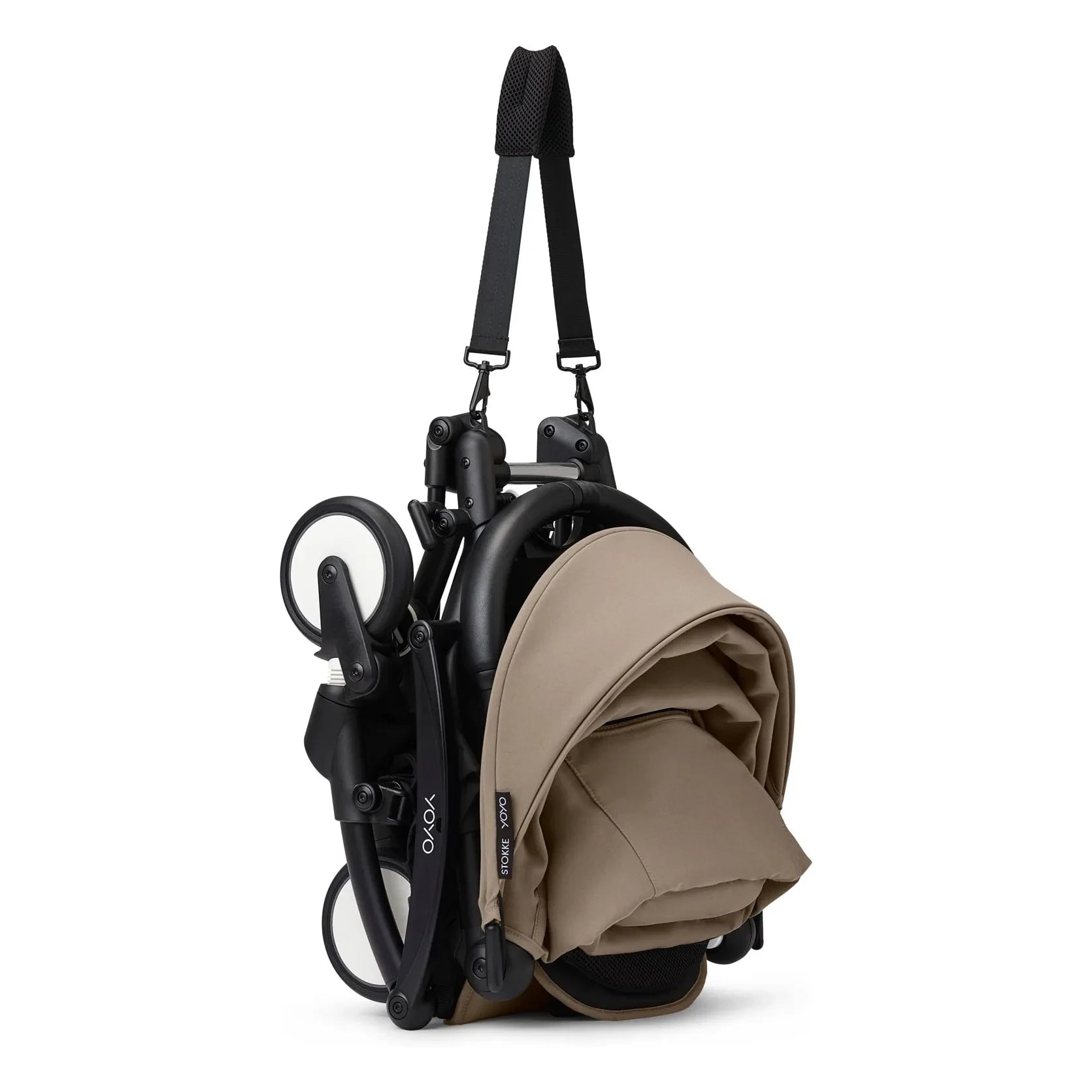Stokke® - YOYO³ 0+ newborn baby stroller Black frame | Taupe brown