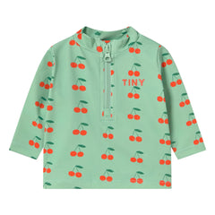 Tinycottons - Cherry Baby UV-Protected Bath T-Shirt | Sea Green
