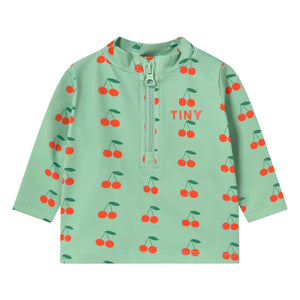 Tinycottons - Cherry Baby UV-Protected Bath T-Shirt | Sea Green