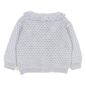 Búho - Cardigan Pointelle Boho Organic Cotton | Light blue