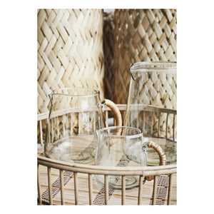 Madam Stoltz - Glass Carafe with Bamboo Handle | Clear
