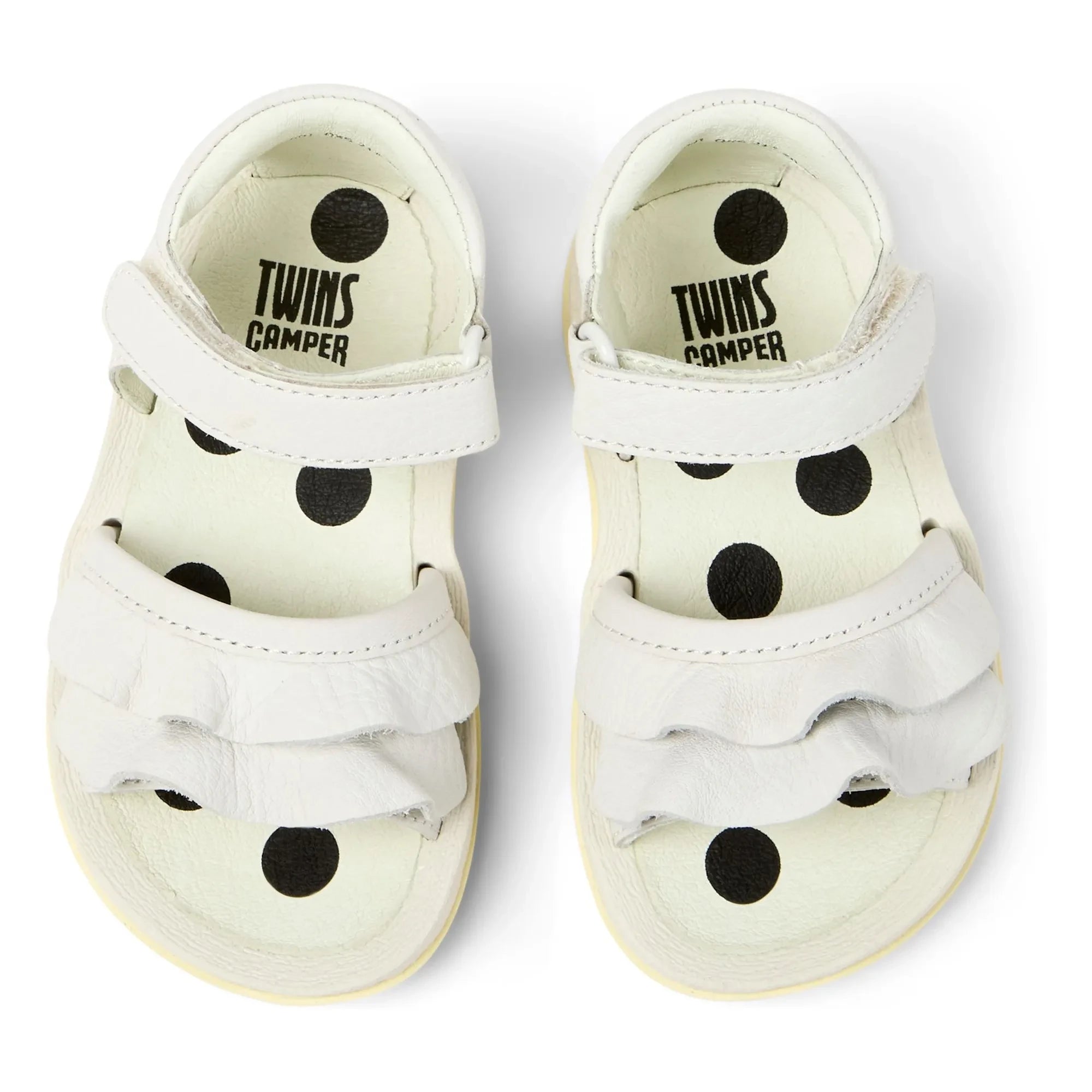 Camper - Bicho Baby Ruffle Sandals | White