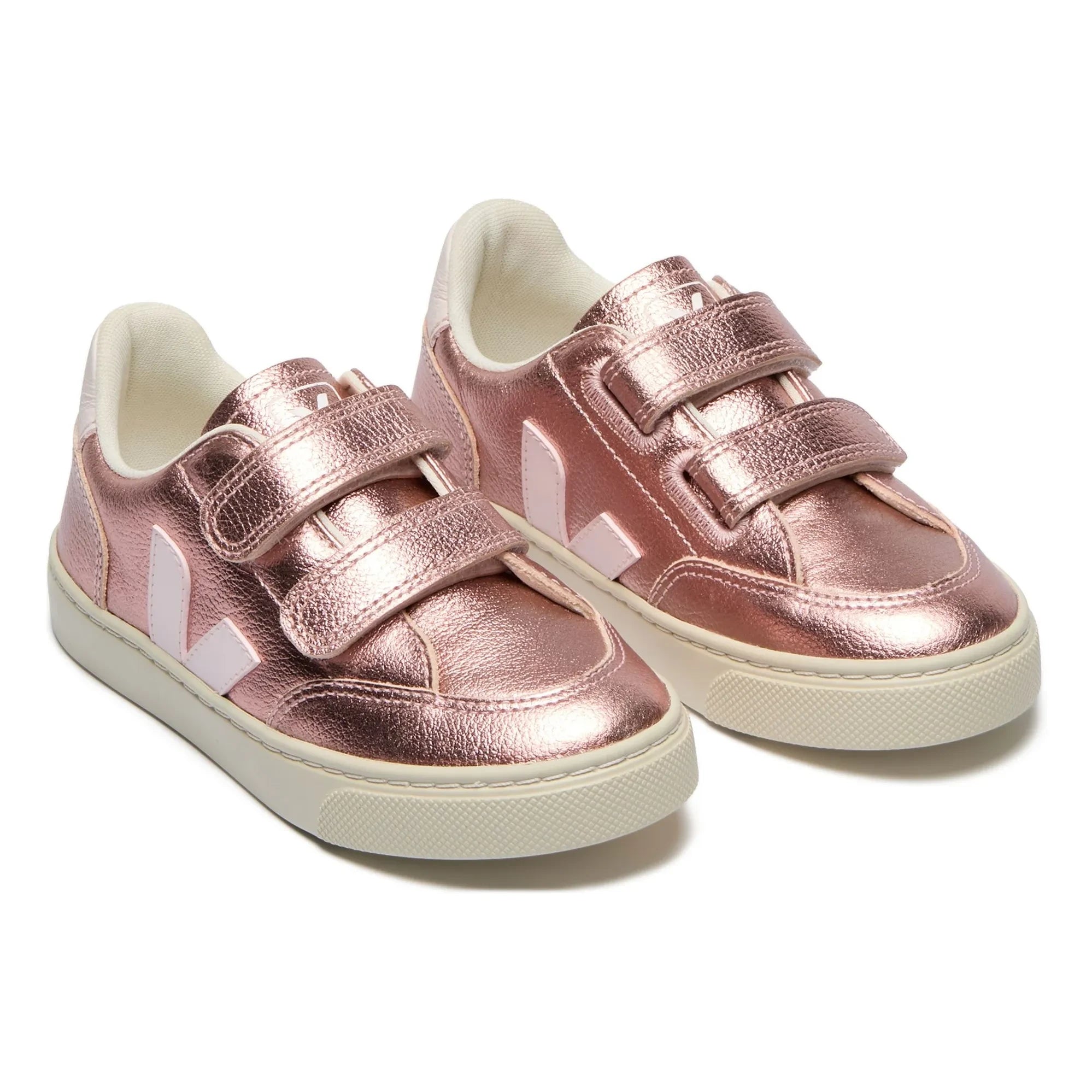Veja - V-12 Çizik Sneaker | Pembe Altın