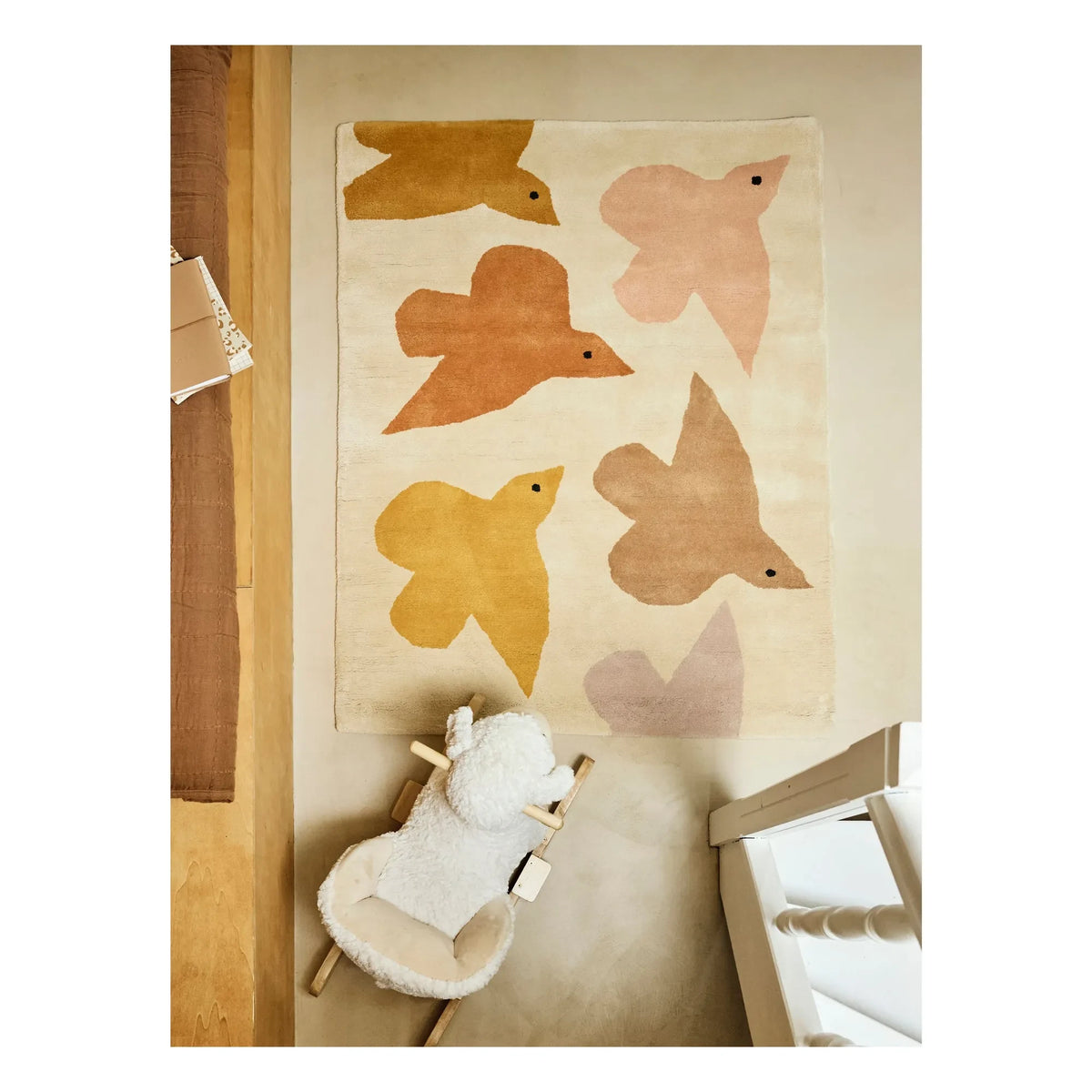 Bleuu-studio - Birds Rug | Ochre