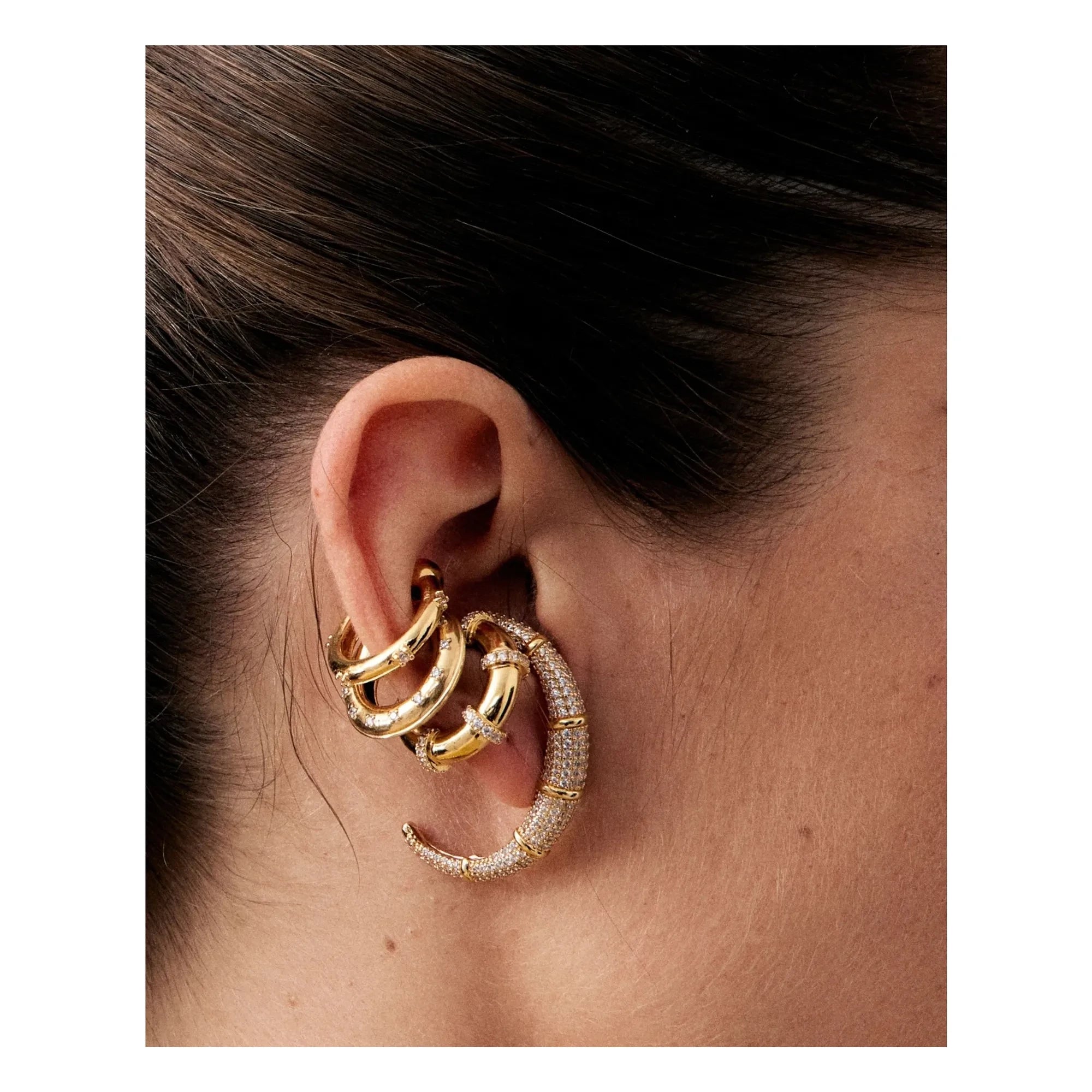 Sigal - Jüpiter Earcuff | Altın/Gümüş