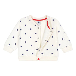 Petit Bateau - Quilted Dot Jacket | Ecru