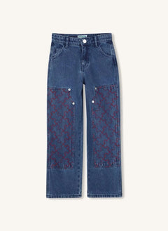 Kenzo - Puzzle İşlemeli Jean | Mavi