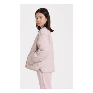 Smallable Kid - Woolen Quilted Bomber | Pale Pink