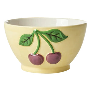 Rice - Cherry Ceramic Bowl | Pale Yellow