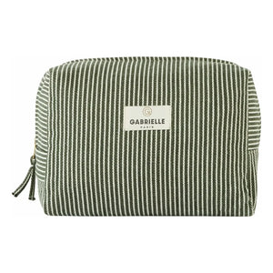 Gabrielle Paris - Striped cotton toiletry bag | Quartz