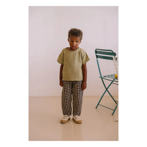 Studio Bohème - Cousin Vichy Organic Cotton Gauze Pants | Black