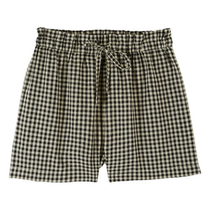 Emile et Ida - Siyah Pamuklu Gingham Şort