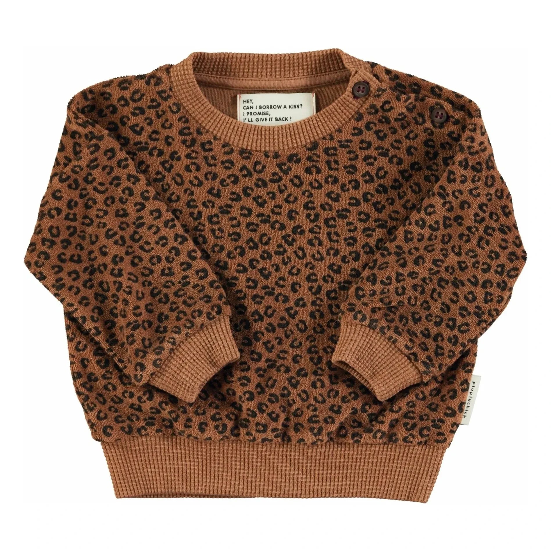 Piupiuchick - Leopard Organic Cotton Towel Fabric | Brown