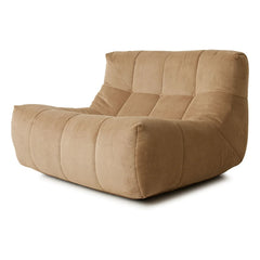 HKliving - Lazy Velvet Lounge Chair | Light Brown
