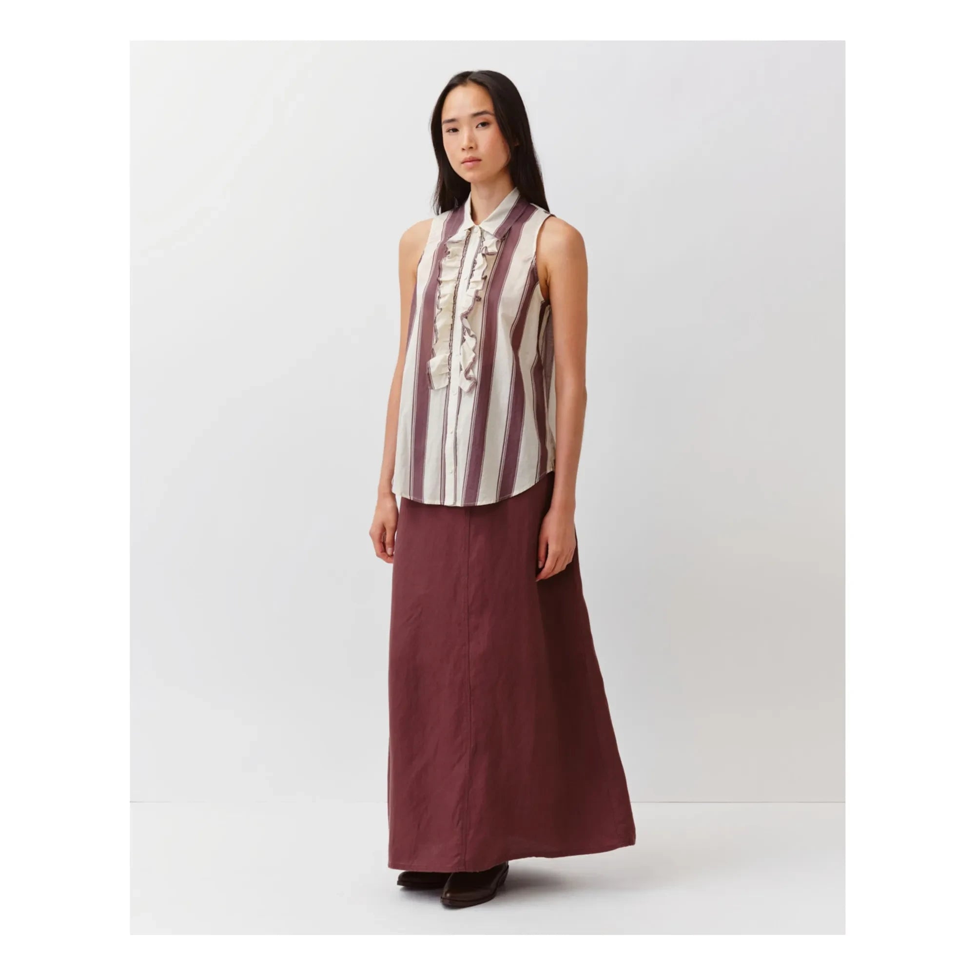Diega - Cheka Striped Shirt | Ecru