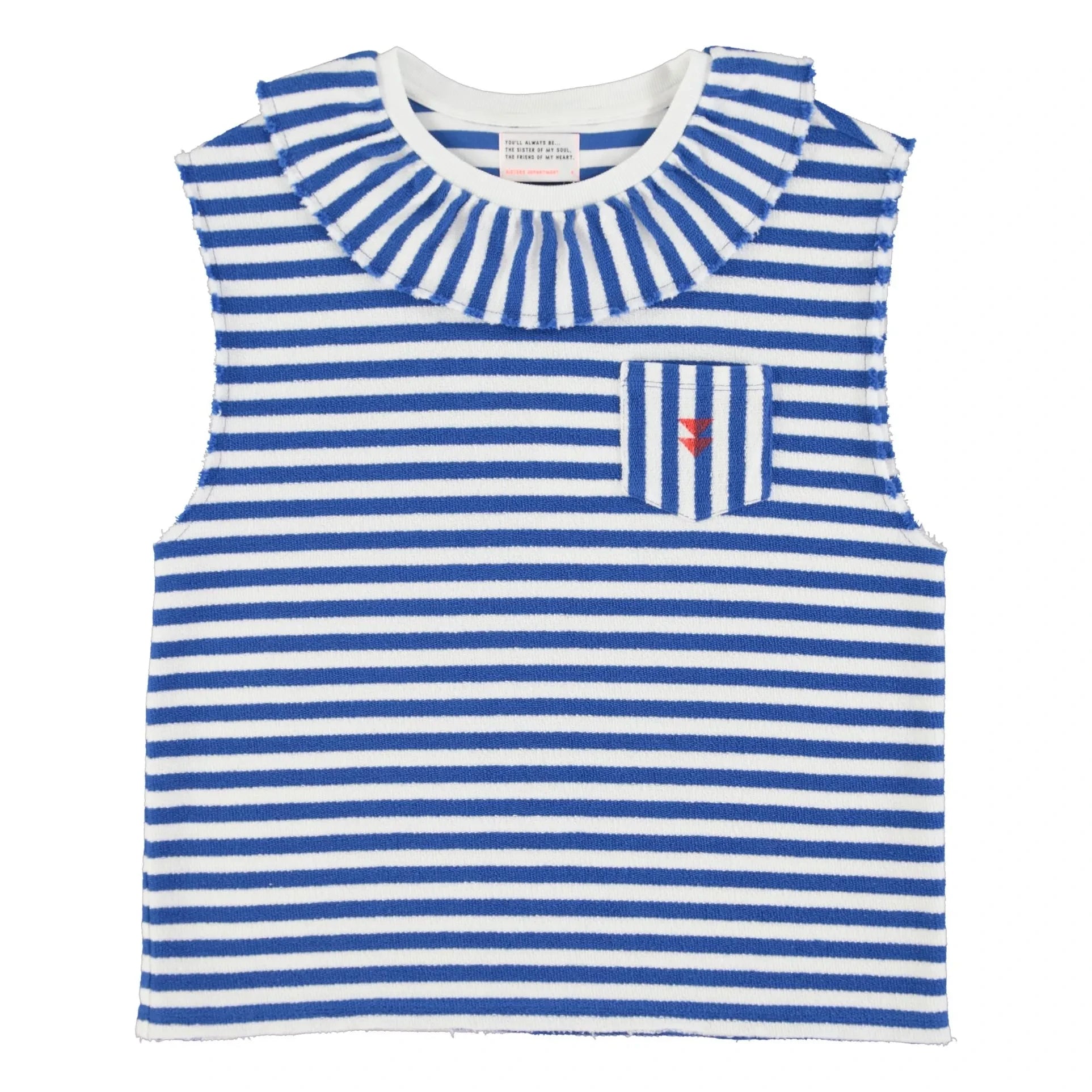 Sisters Department - Mathilde Organic Cotton Striped Tank Top | Blue