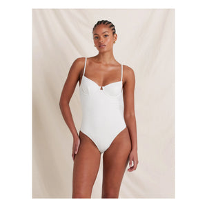 Peony - Quintessential Recycled Fiber 1-Piece Jersey | White