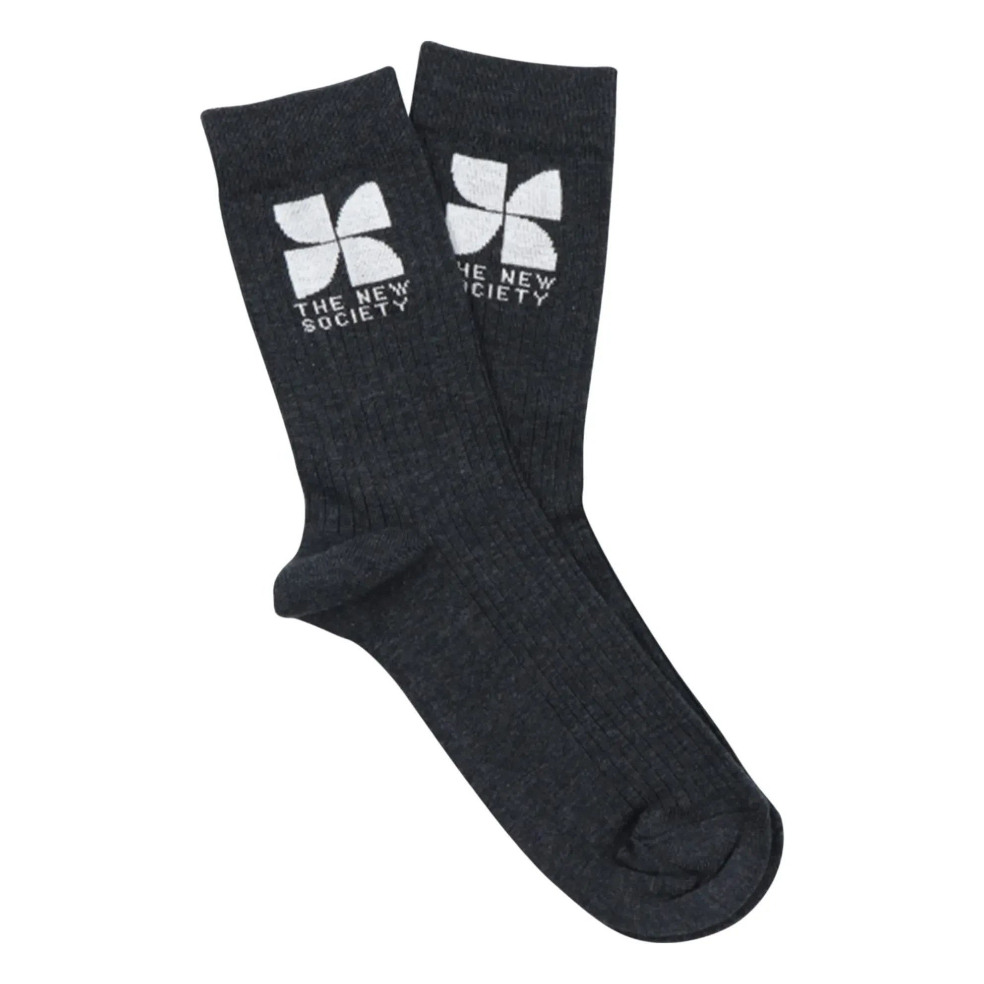 the new society - Logo Socks | Gray Melange