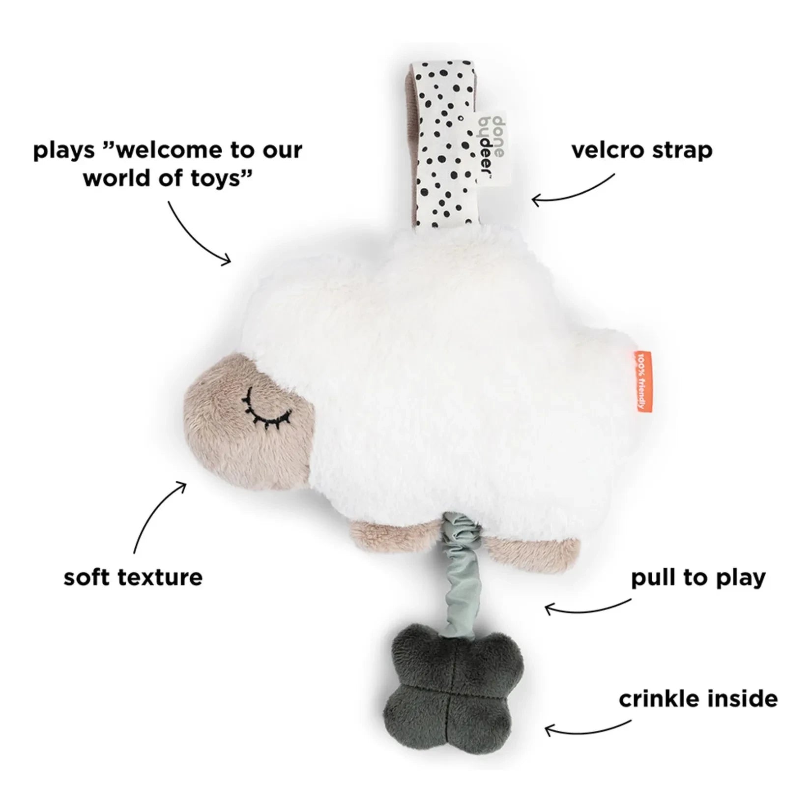 Done by Deer - Musical Sheep Plush | Sand