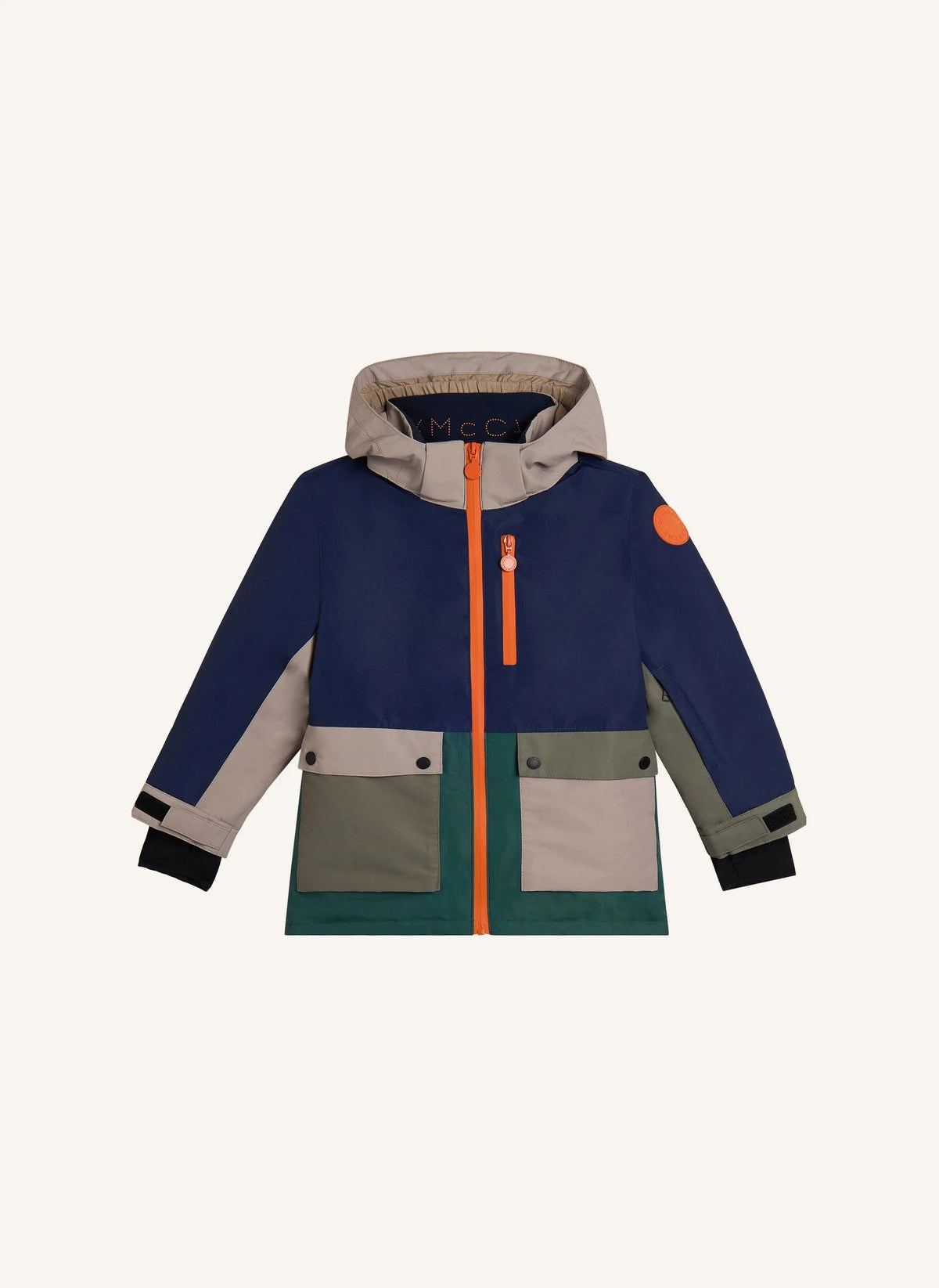Stella McCartney Kids - Renk Bloklu Kayak Montu | Koyu Mavi