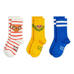 Mini Rodini - 3 Pair E.T. Socks Set Made from Organic Cotton | White