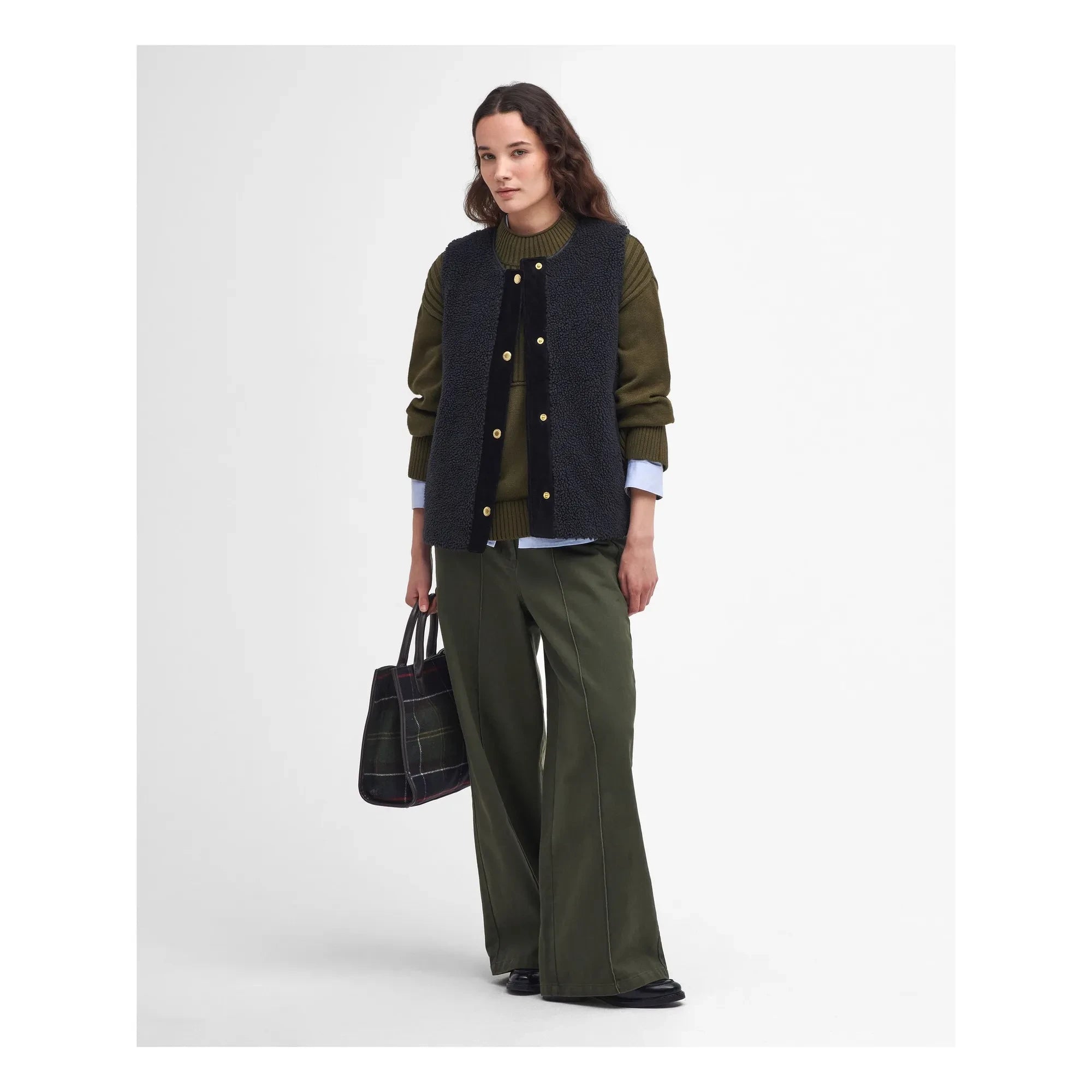 Barbour - Dulsie Shearling Kolsuz Ceket | Siyah